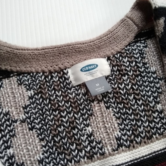 OLD NAVY boho tribal oversized chunky knit duster open front cardigan sweater - Picture 2 of 7